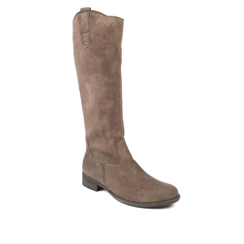 Brook Slim Gabor Calf Fit Leather Riding Boots - GAB28507 / 313 145 - Chocolate Suede