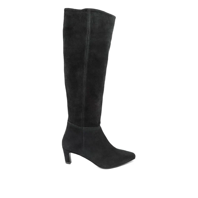 Candra Leather Stiletto Heel Long Boots - CANDRA / 327 893