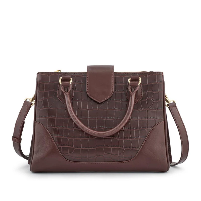 Wisteria Luxury Leather Handbag - WISTERIA / 328 161