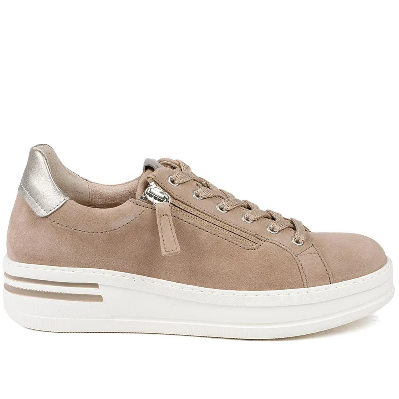 Gabor Kara Wide Fit Leather Zipped Trainers - GAB43508 / 328 759