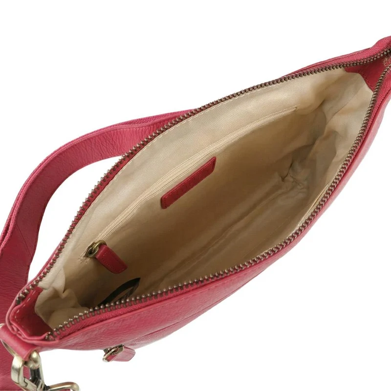 Wynne Leather Crossbody Bag - WYNNE / 329 240 - Pink leather