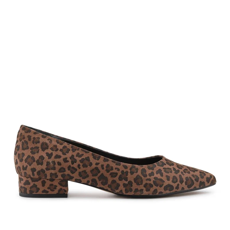 Sunstone Leather Court Shoes - SUNSTONE / 323 599 - Leopard