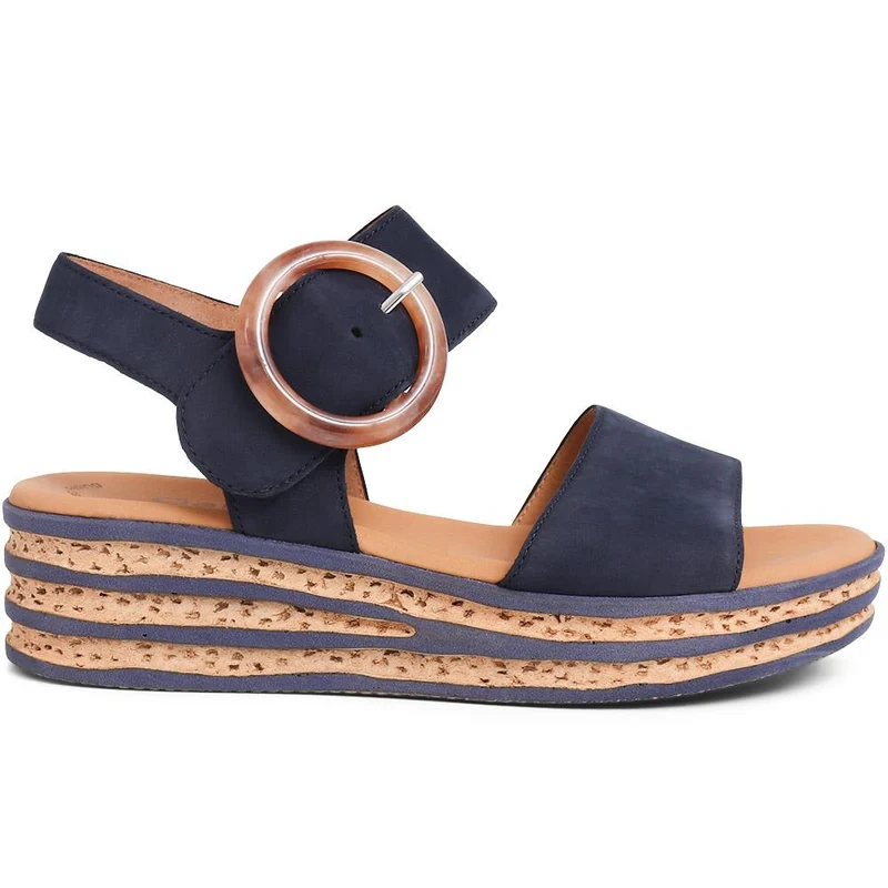 Andre Gabor Wedge Sandals - GAB37522 / 323 653 - Navy