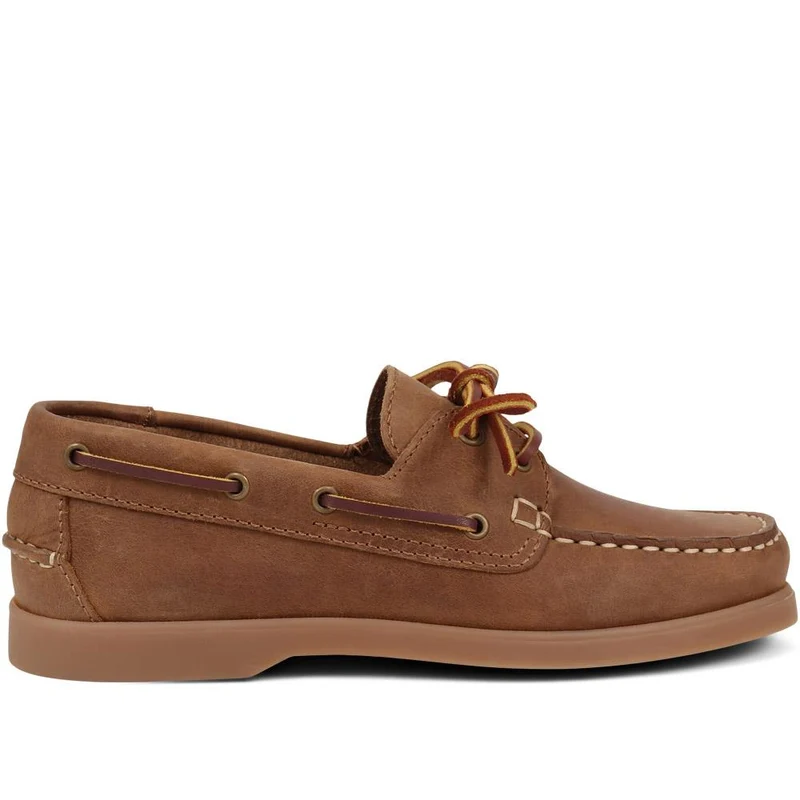 Patrizia Leather Boat Shoes - PATRIZIA / 322 369 - Brown