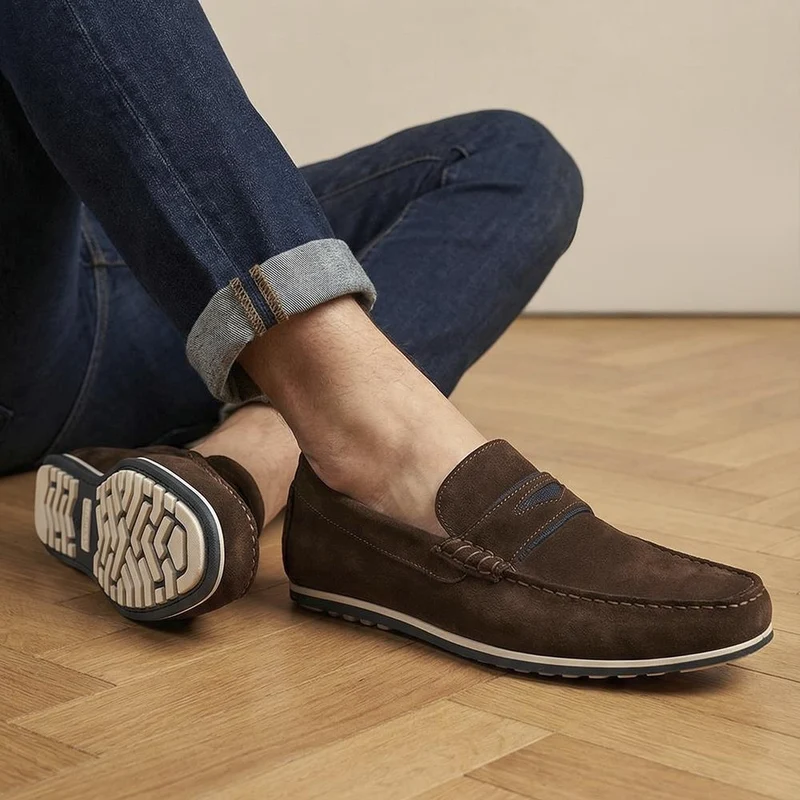 Bonetti3 All-Leather Loafers - BONETTI3 / 328 713 - Brown Suede