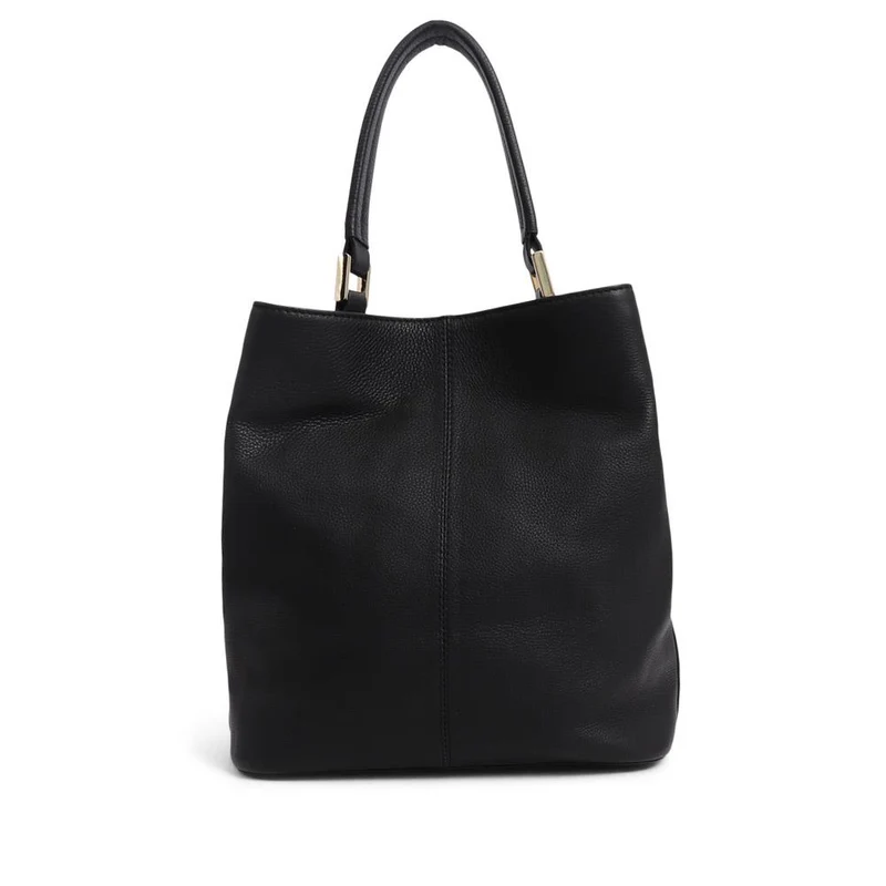 Verna Leather Shoulder Bag - VERNA / 325 467 - Black