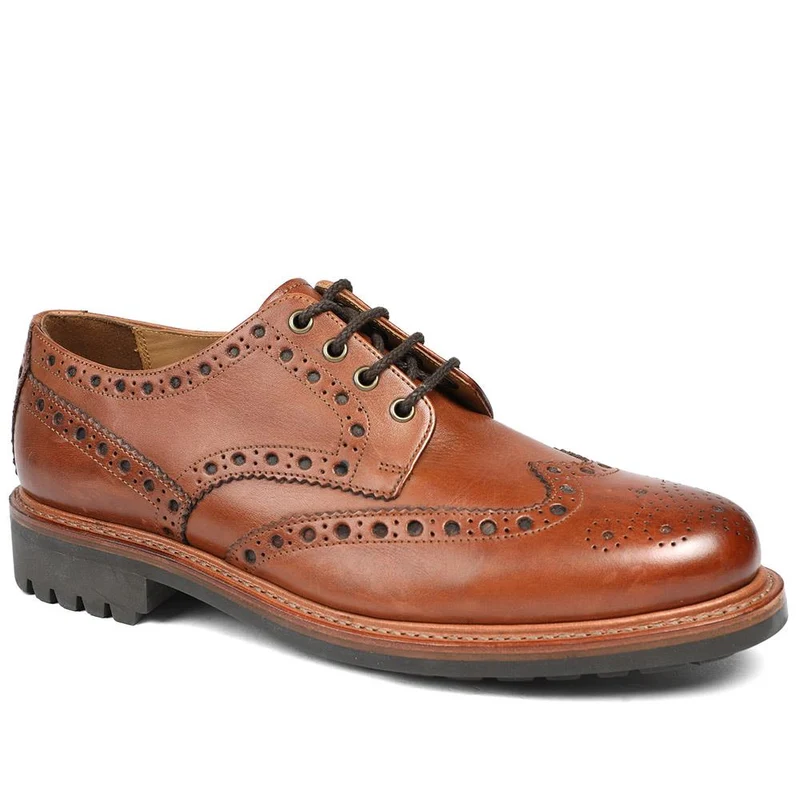 Bushwick1 Goodyear Welted Leather Brogues - BUSHWICK1 / null - British Tan