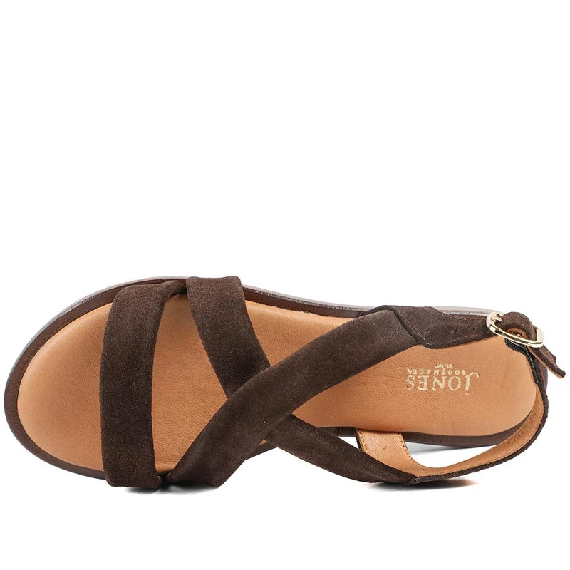Haliwide Leather Wide-Fitting Sandals - HALIWIDE / 327 490 - Choco Suede