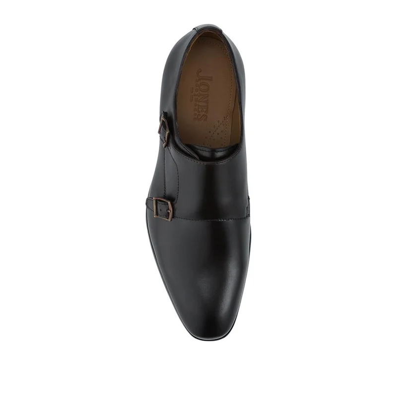 Naveen Smart Leather Monk Strap Shoes - NAVEEN / 328 714 - Dark Brown