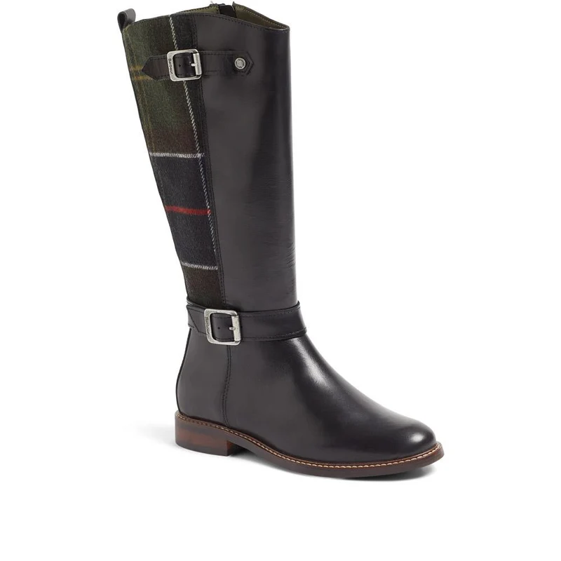 Wren Leather Knee High Boots - BARBR36513 - Black
