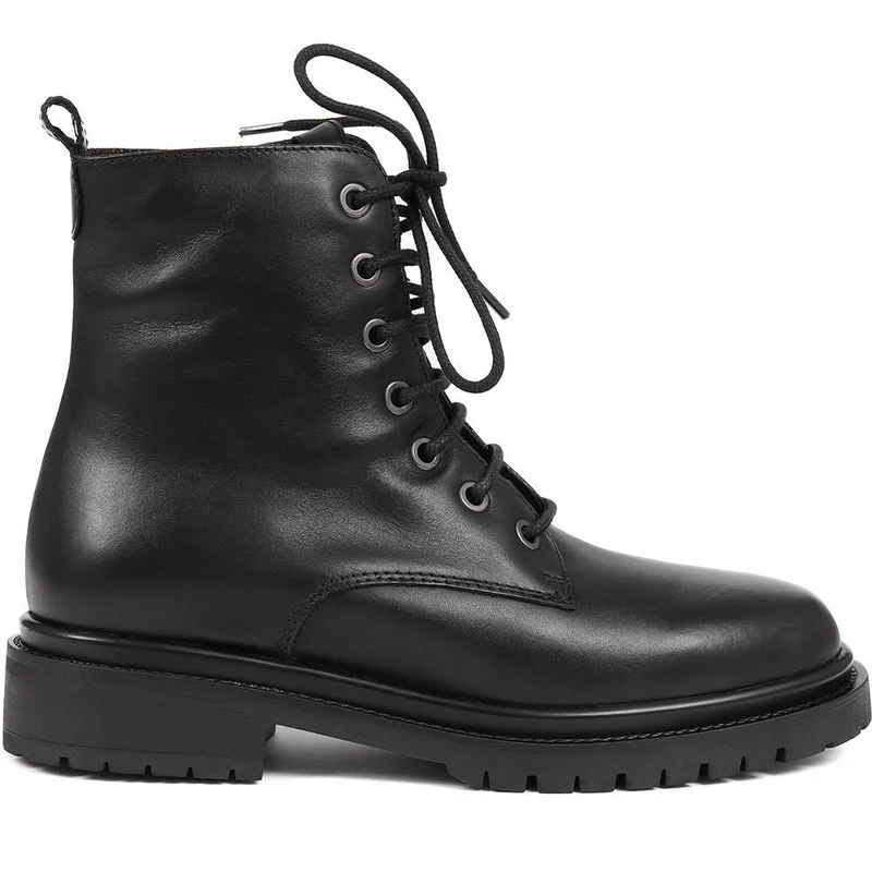 Davi Leather Lace Up Boots - DAVI / 324 255