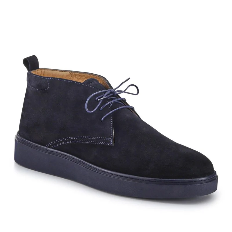 Dane Leather Lace-Up Boots - DANE / 327 863 - Navy Suede