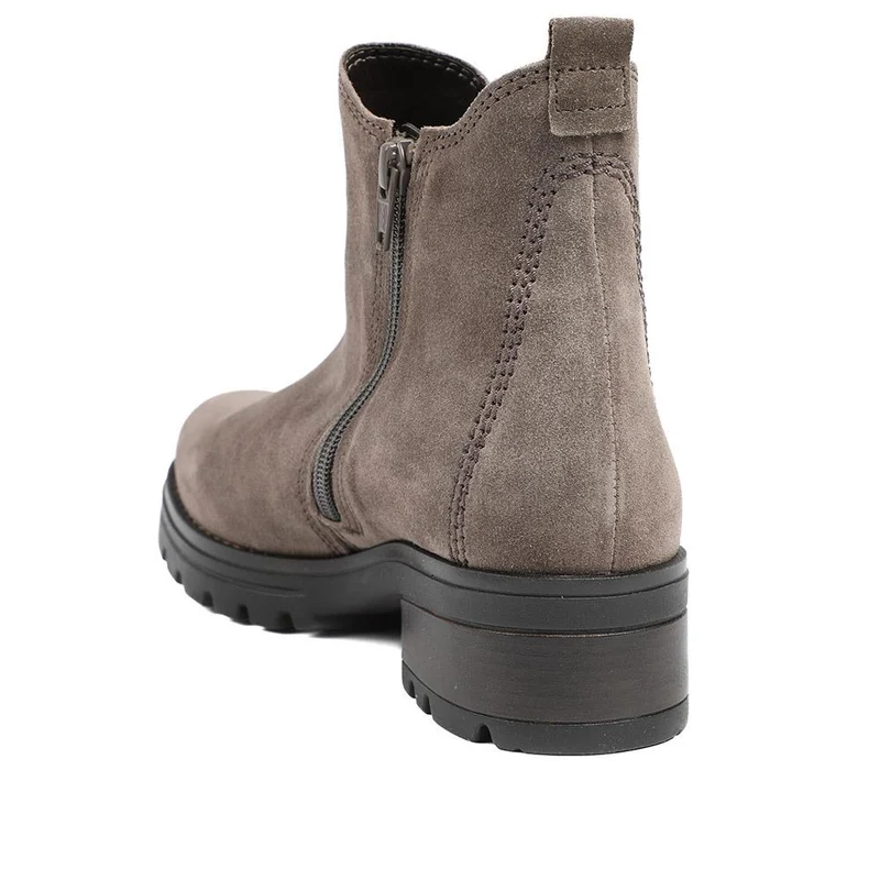 Sallis Chunky Leather Chelsea Boots - GAB40535 / 327 566 - Grey Suede