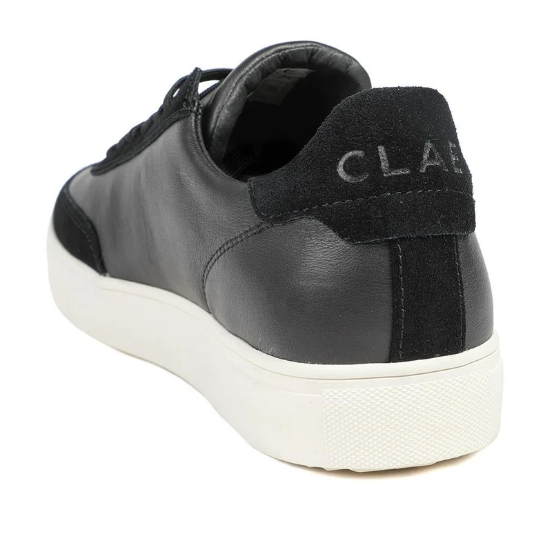 Clae Deane Leather Lace Up Trainers - CLAGB43503 / 329 184 - Black