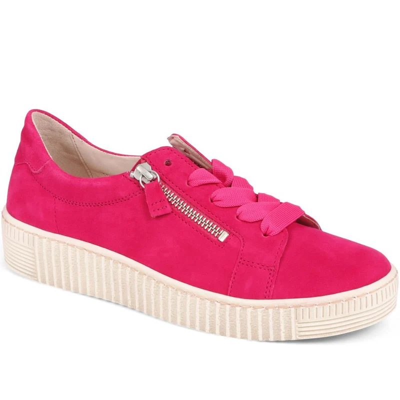 Wisdom Dual Zip Flatform Trainers - GAB31501 / 317 499 - Fuschia