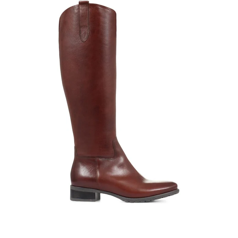 Cinzia Leather Riding Boots - CINZIA / 320 543 - Cognac