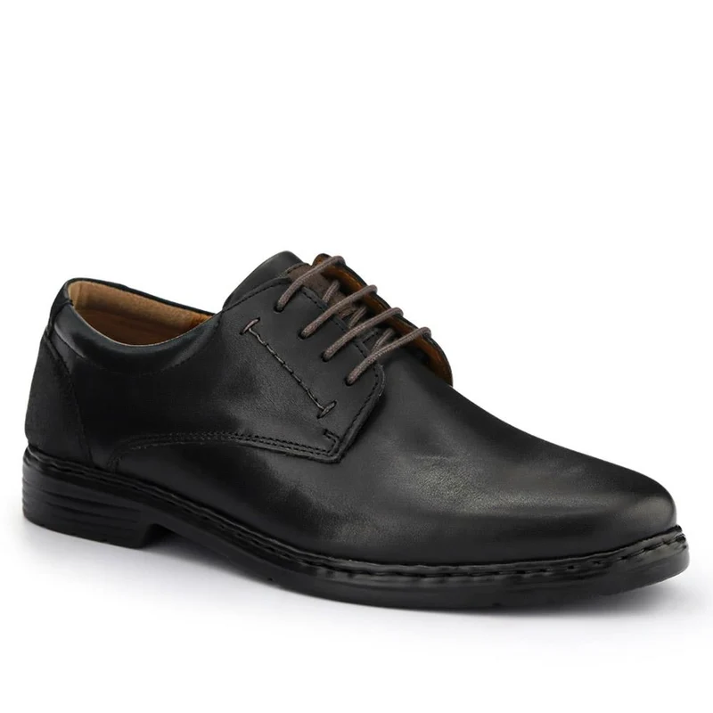 Smart Leather Lace-Up Shoes - JOSEF40507 / 326 426 - Black
