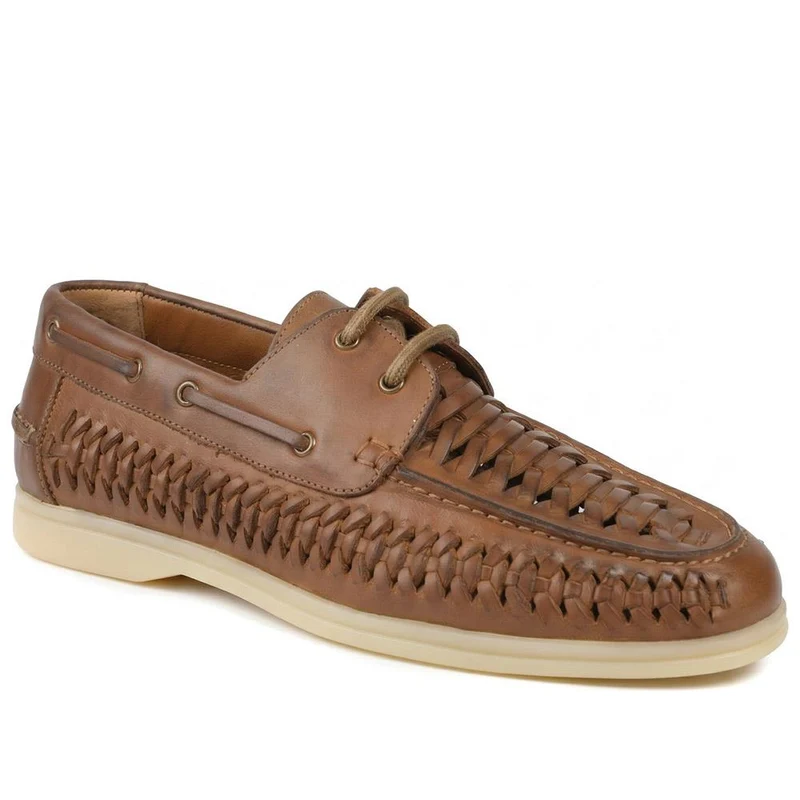 Percey Leather Moccasin Shoes - PERCEY / 328 853 - Tan