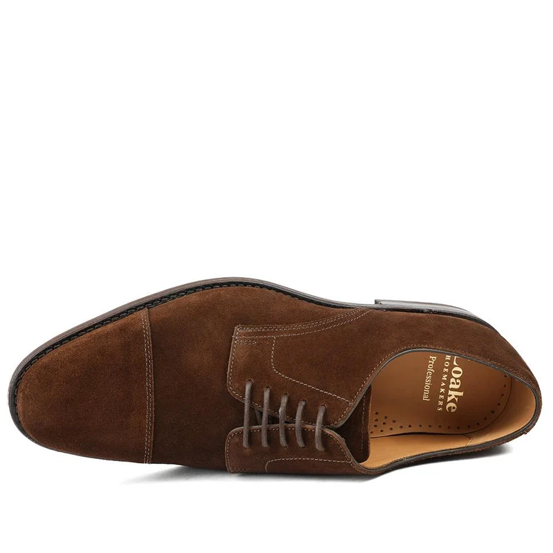 Loake Smart Leather Derby Shoes - LOA39501 / 326 577 - Brown Suede