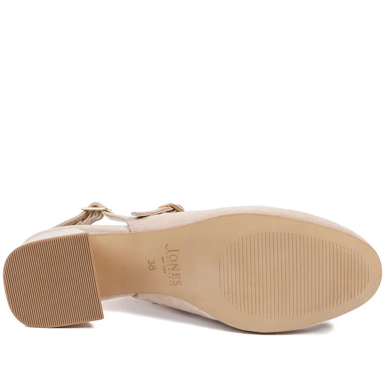 Yamila Leather Slingback Mary Janes - YAMILA / 329 093 - Beige