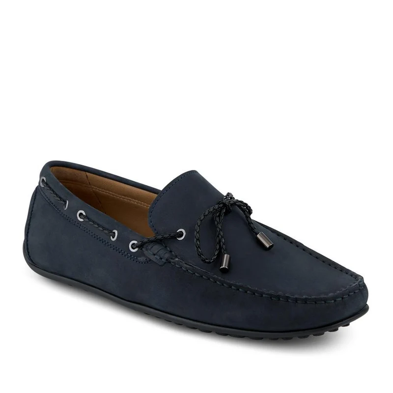 Pedro Leather Tasselled Loafers - PEDRO / 328 711 - Navy Nubuck