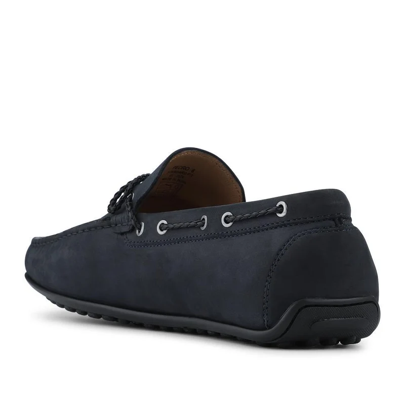 Pedro Leather Tasselled Loafers - PEDRO / 328 711 - Navy Nubuck