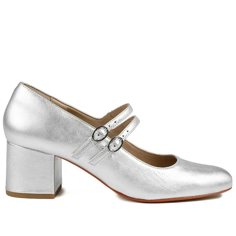 Xanthi Heeled Mary Janes - XANTHI / 325 044 - Silver