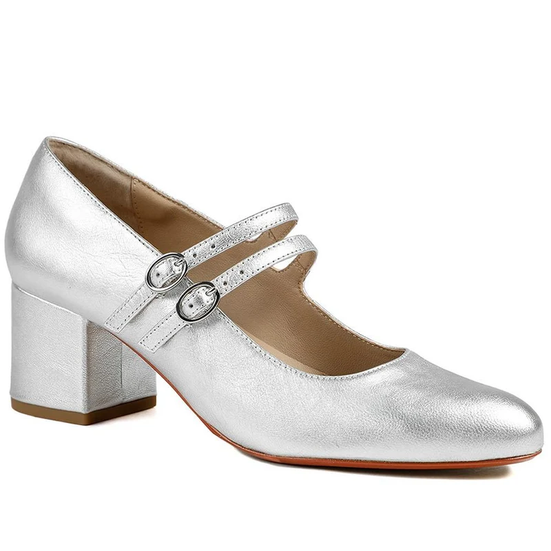 Xanthi Heeled Mary Janes - XANTHI / 325 044 - Silver