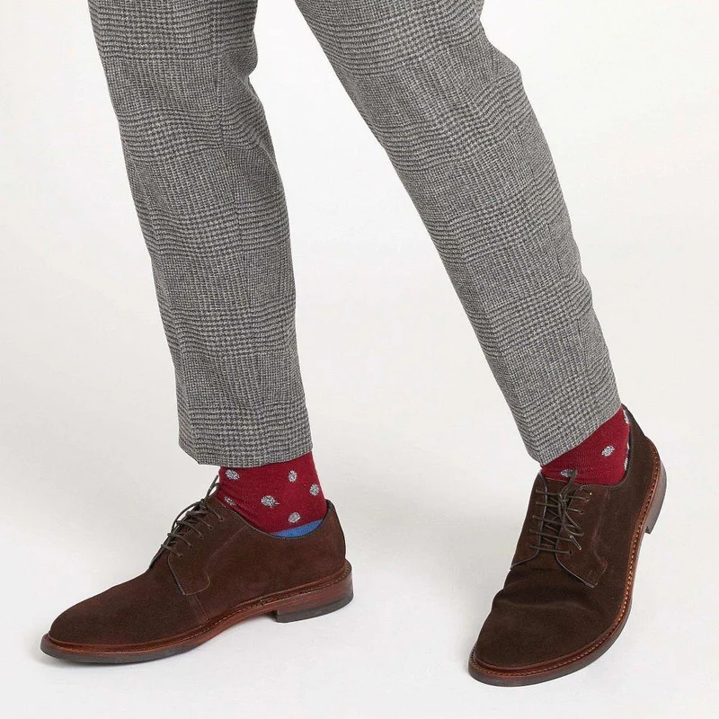 Brussels Leather Derby Shoe - BRUSSELS / 320 740 - Brown Suede