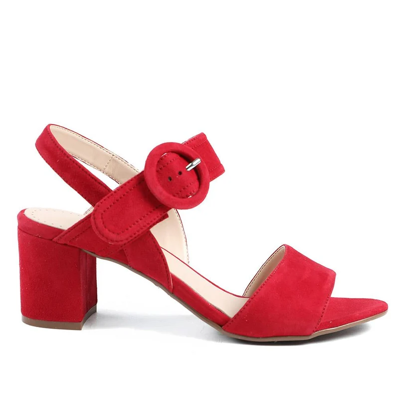 Garnett Smart Leather Sandals - GARNETT / 329 110 - Red Suede