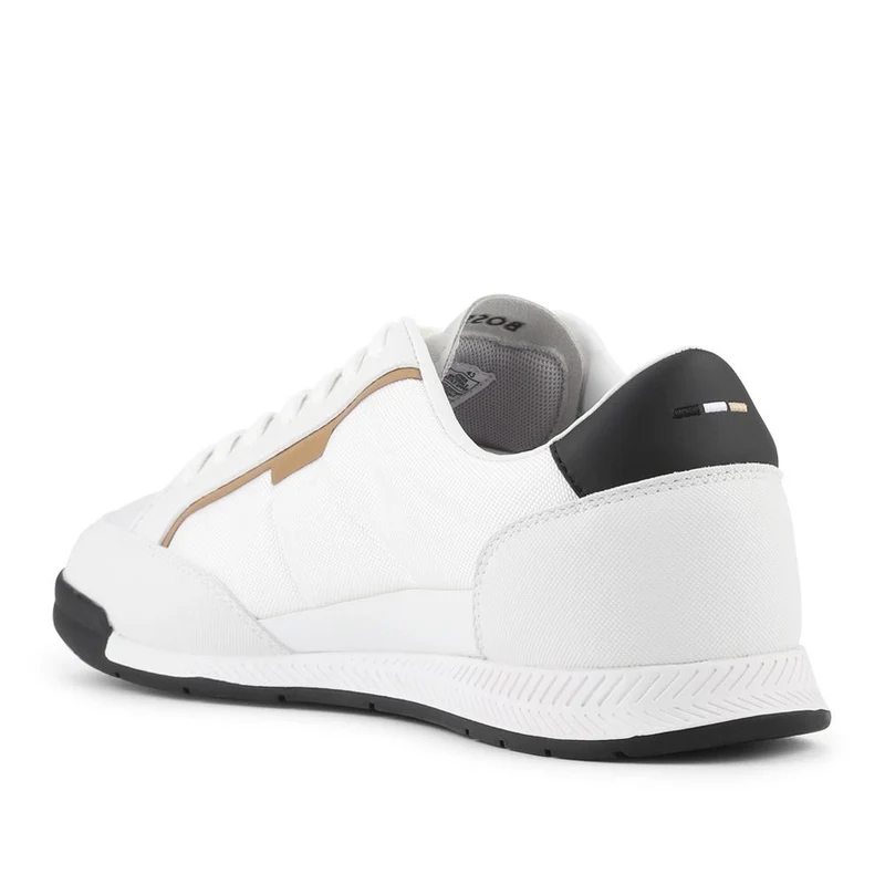 Boss Mixed-Material Lace Up Trainers - HUGO42502 / 327 808 - White