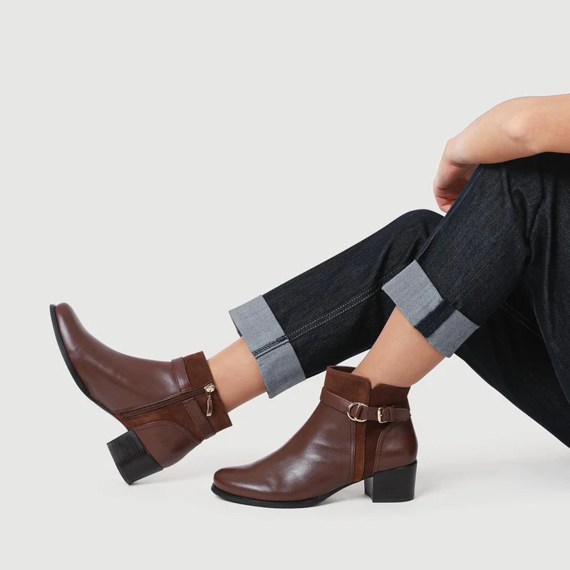 Sarina Heeled Ankle Boots - SARINA / 324 527 - Brown