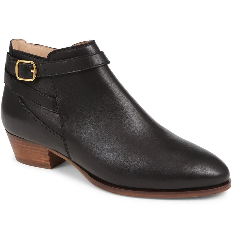 Fairlop Leather Heeled Ankle Boots - FAIRLOP / 324 289 - Black