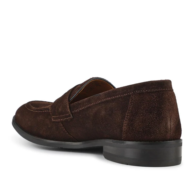 Cabrino Leather Penny Loafers - CABRINO / 328 794 - Dark Brown Suede
