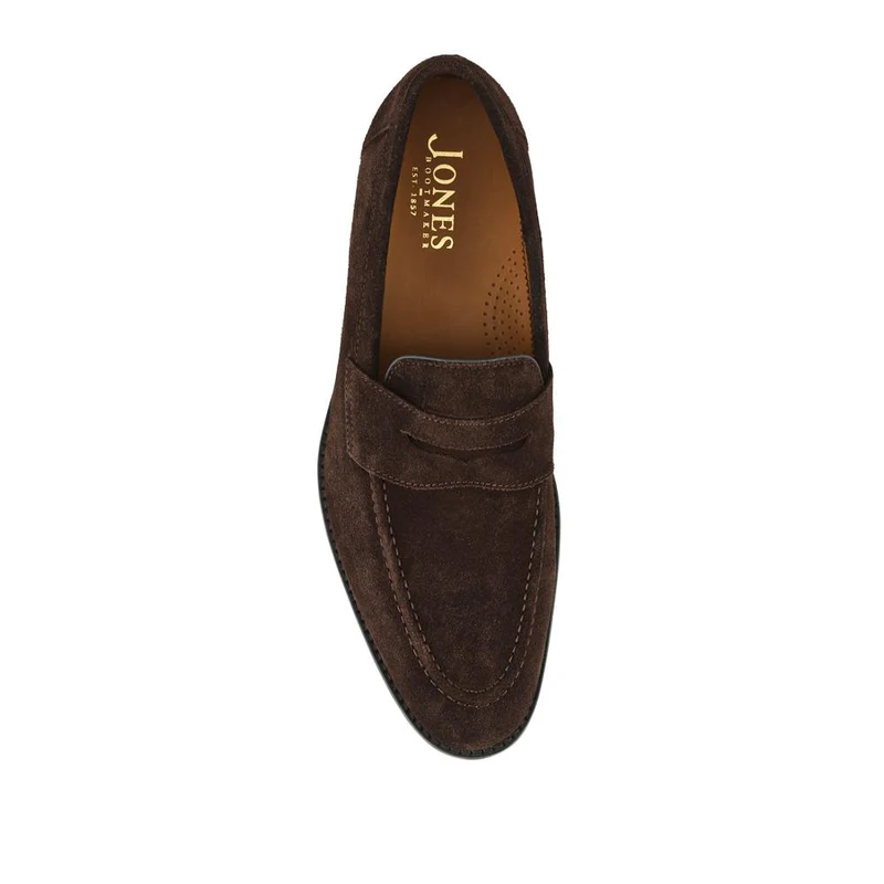 Cabrino Leather Penny Loafers - CABRINO / 328 794 - Dark Brown Suede