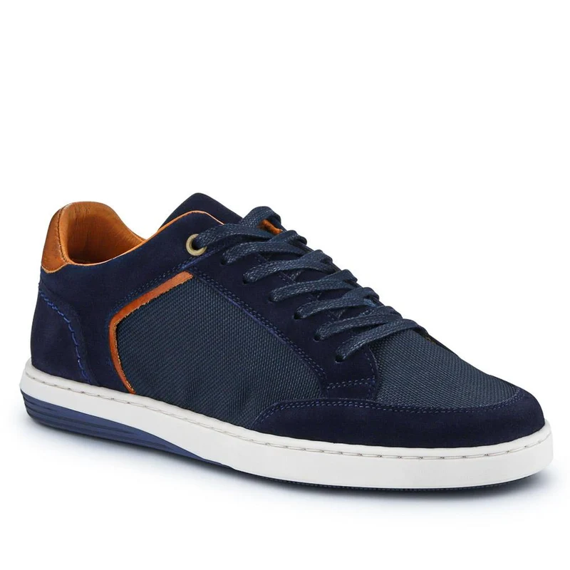 San Diego Leather Trainers - SANDIEGO / 327 427 - Navy Multi