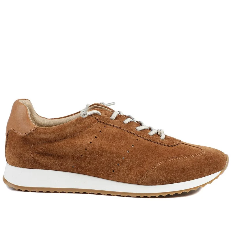 Alenya Suede Leather Lace Up Trainers - ALENYA / 328 895