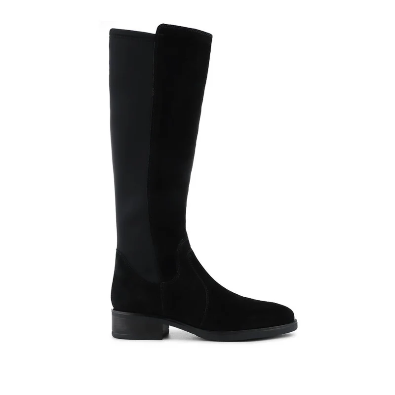Ellisia Leather Stretch-Fit Long Boots - ELLISIA / 326 064