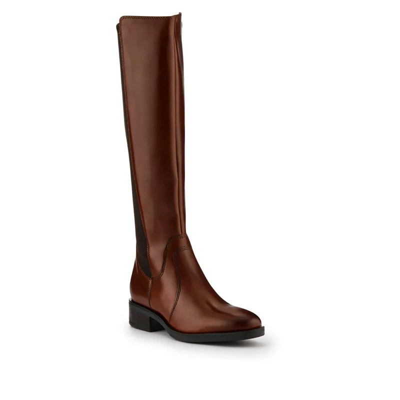 Ellisia Leather Stretch-Fit Long Boots - ELLISIA / 326 064 - Brown