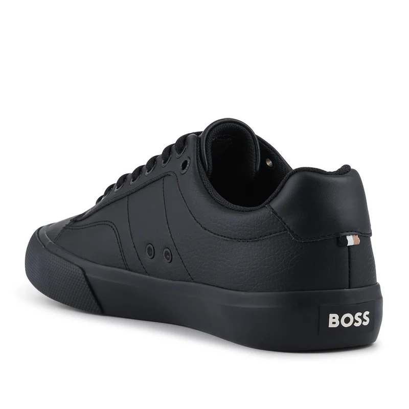 Boss Faux-Leather Lace Up Trainers - HUGO41503 / 327 623 - Black