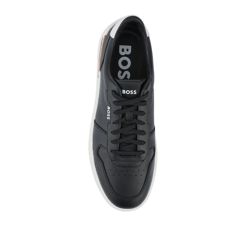 Boss Leather Cupsole Trainers - HUGO41505 / 327 625 - Black