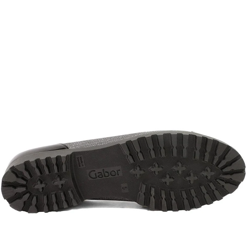 Gabor Leather Bow Detailed Ballet Flats - GAB42541 / 328 947 - Black