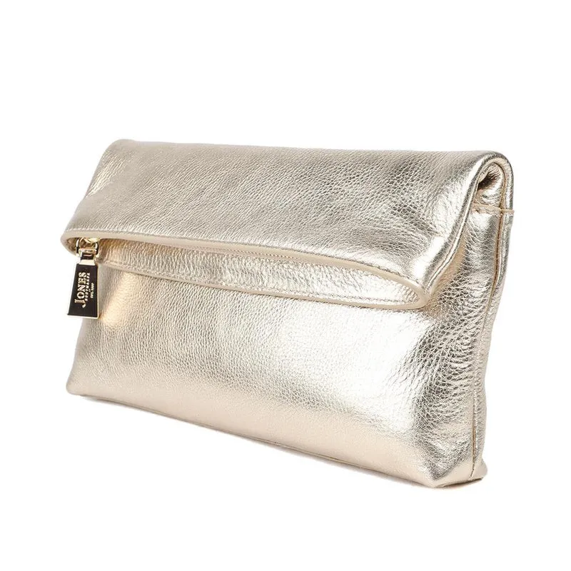 Wylie Fold-Over Clutch Bag - WYLIE / 323 893 - Gold