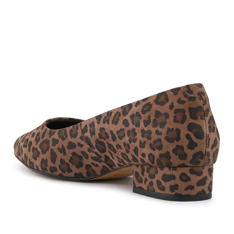 Sunstone Leather Court Shoes - SUNSTONE / 323 599 - Leopard
