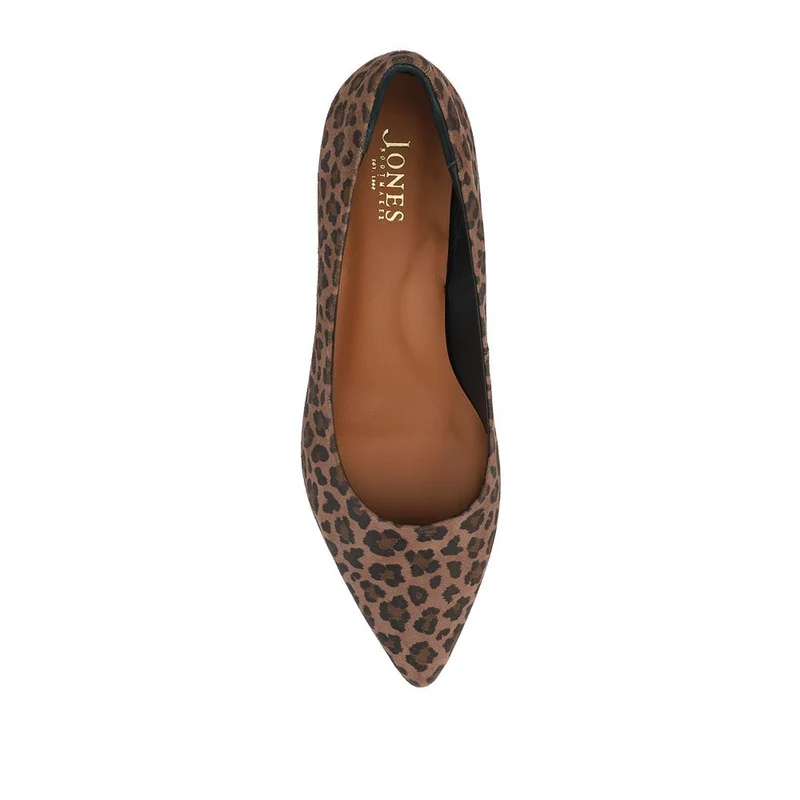 Sunstone Leather Court Shoes - SUNSTONE / 323 599 - Leopard