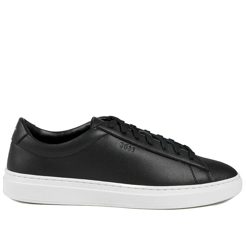 Boss Leather Lace Up Trainers - HUGO42501 / 327 809 - Black