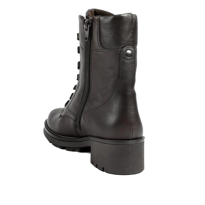 Gabor Wide Fit Leather Lace Up Ankle Boots - GAB42555 / 329 506 - Dark Brown