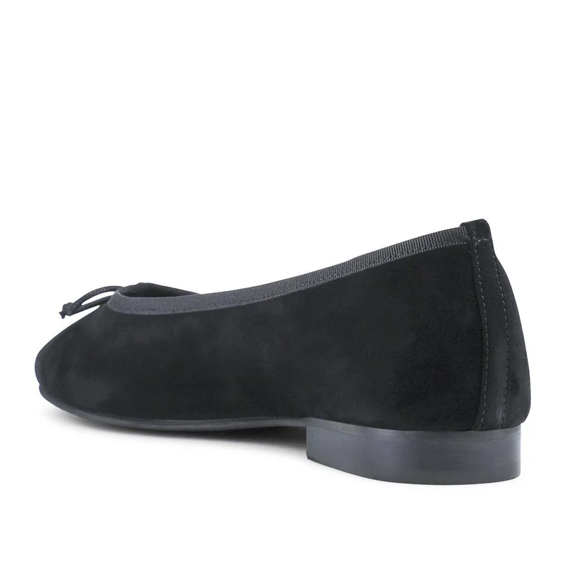 Ofelia Bow Detail Leather Pumps - OFELIA / 328 560 - Black Suede