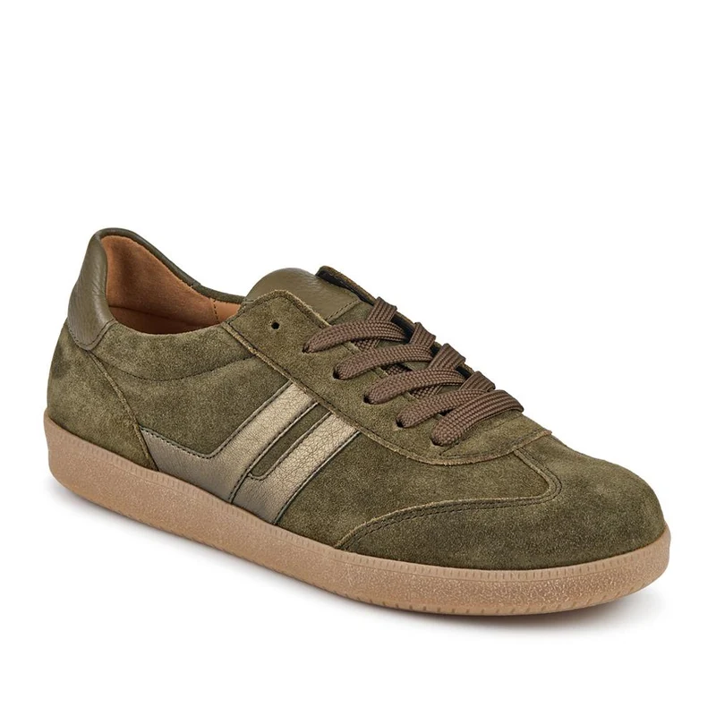 West Gabor Leather Trainers - GAB42507 / 327 746 - Olive Suede