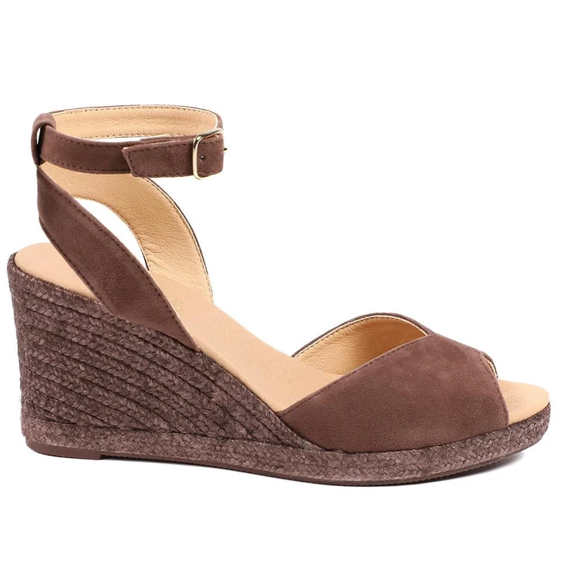 Leather Wedge-Heeled Sandals - MARCHESA / 327 169